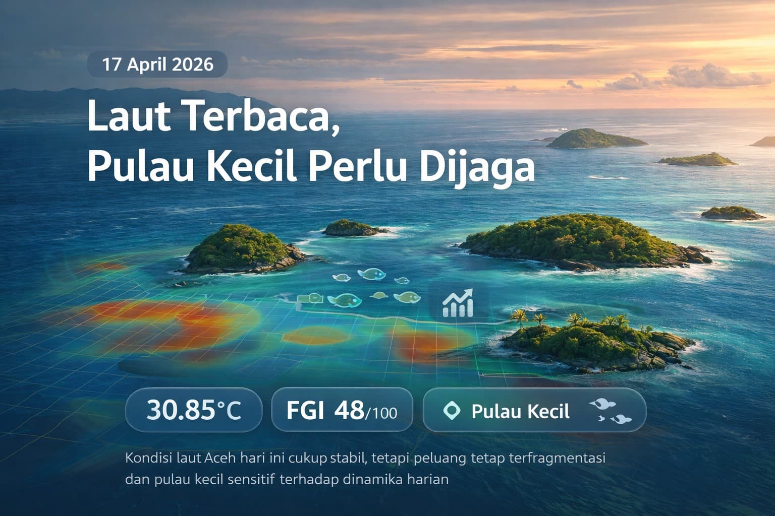 Laut Aceh 17 April 2026: laut terbaca, peluang tetap selektif, dan pulau kecil perlu dijaga