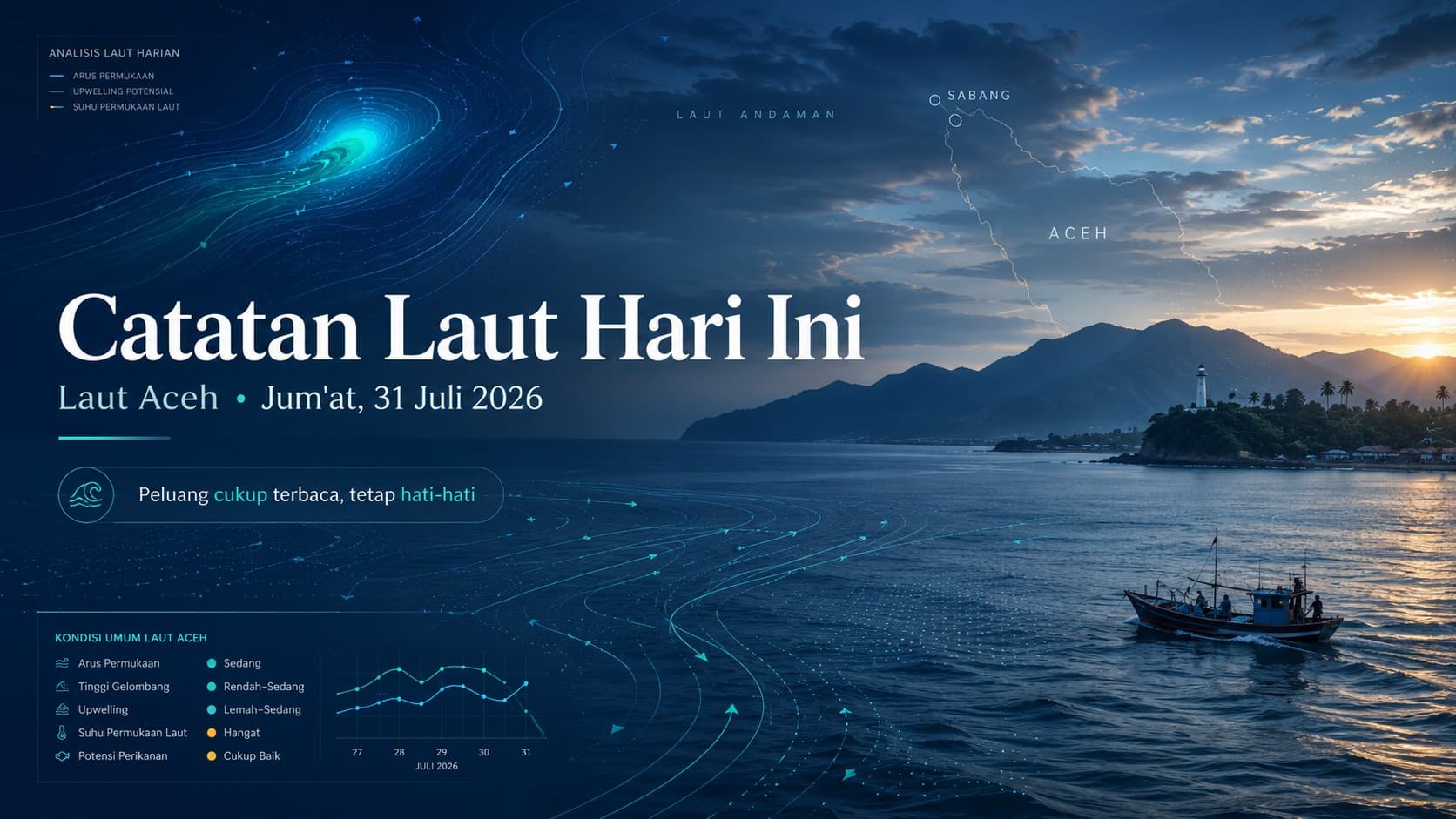 Jum'at, Peluang Cukup Terbaca tetapi Laut Aceh Tetap Perlu Dibaca dengan Rendah Hati