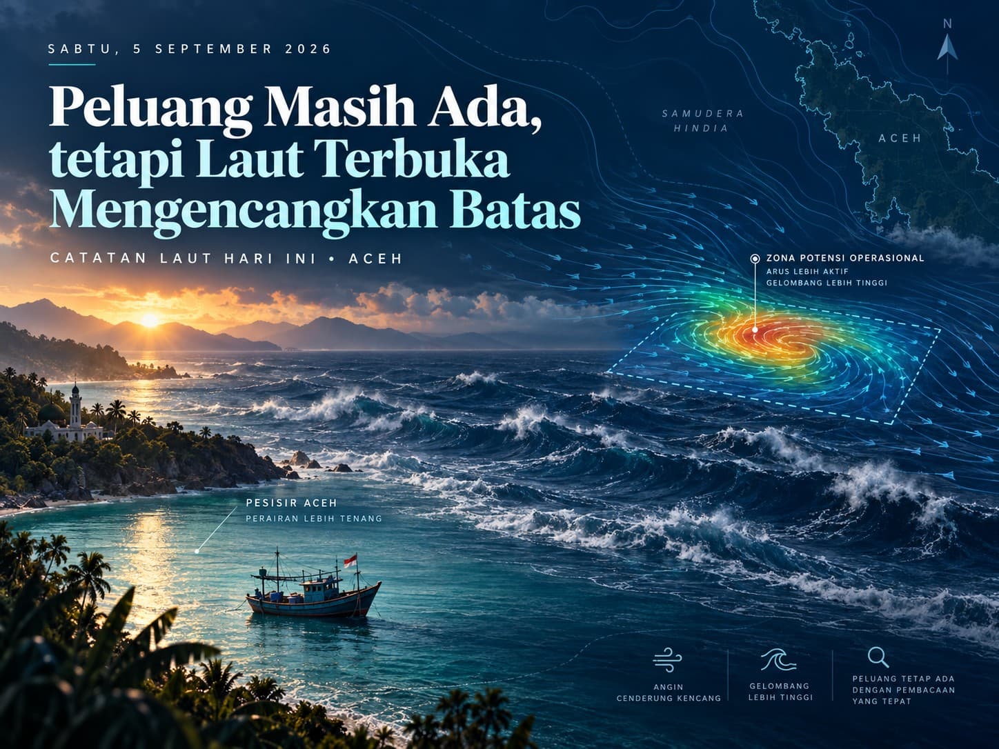 Sabtu, Peluang Masih Ada tetapi Laut Terbuka Mengencangkan Batas