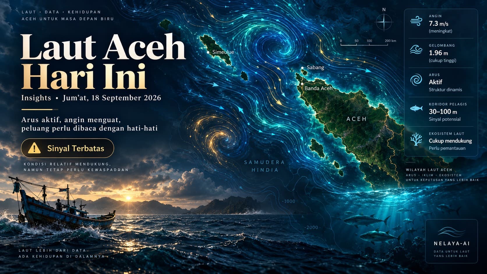 Jum’at, Angin Kencang dan Sinyal Terbatas di Laut yang Tetap Bergerak
