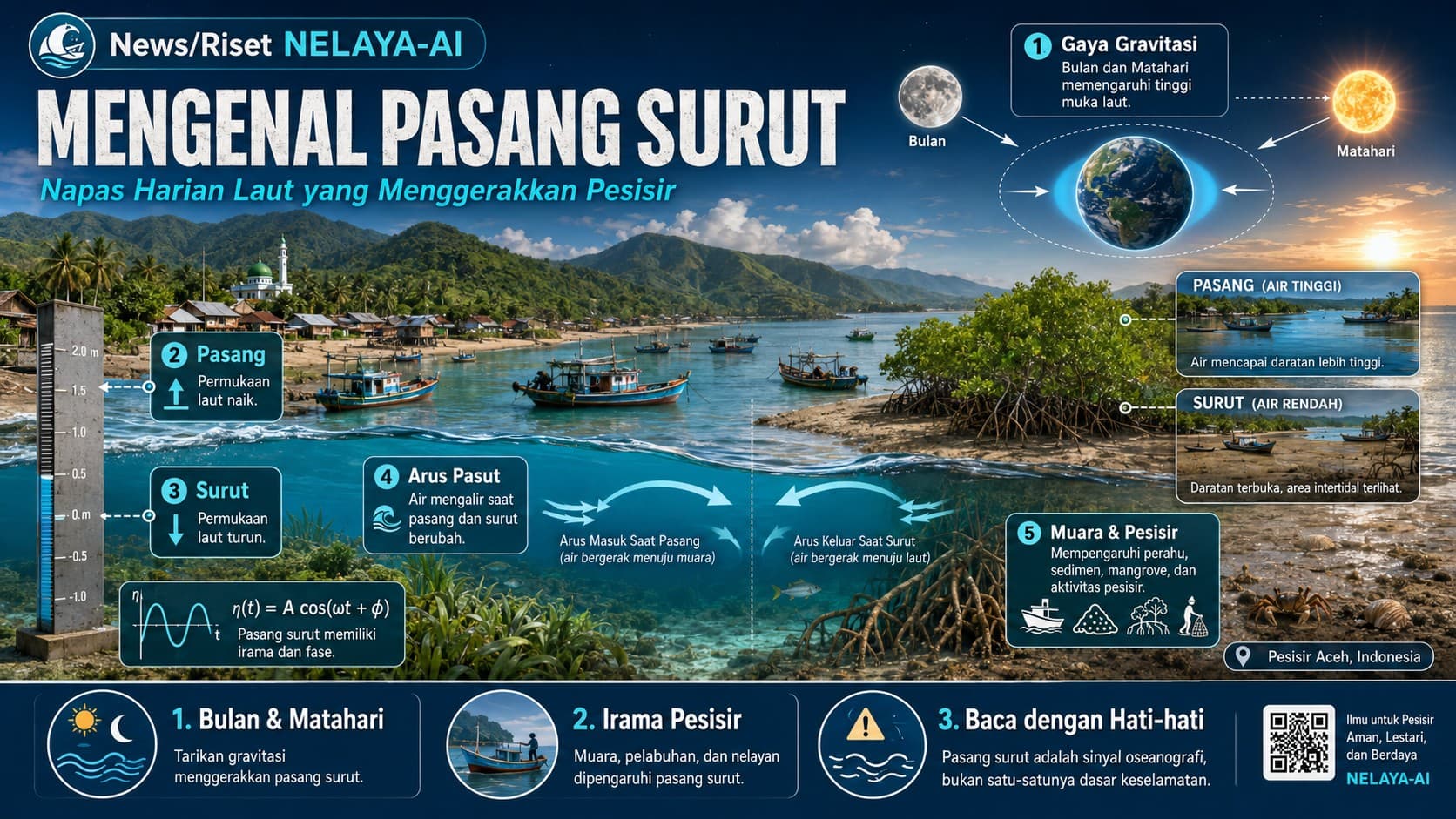 Mengenal Pasang Surut: Napas Harian Laut yang Menggerakkan Pesisir