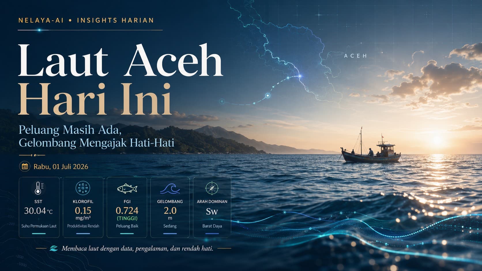 Rabu, Peluang Masih Ada tetapi Gelombang Laut Aceh Mengajak Hati-Hati