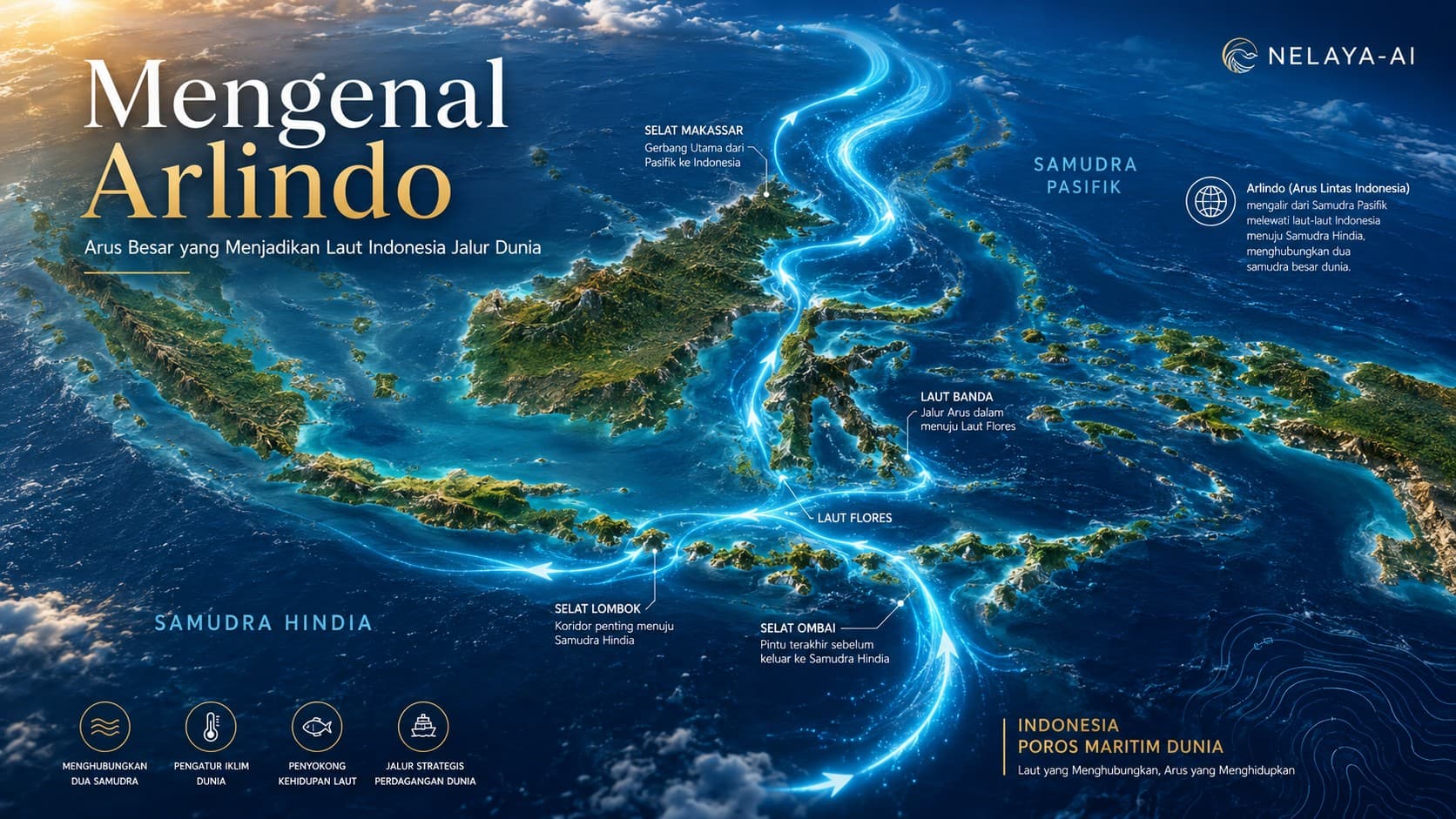 Mengenal Arlindo: Arus Besar yang Menjadikan Laut Indonesia Jalur Dunia
