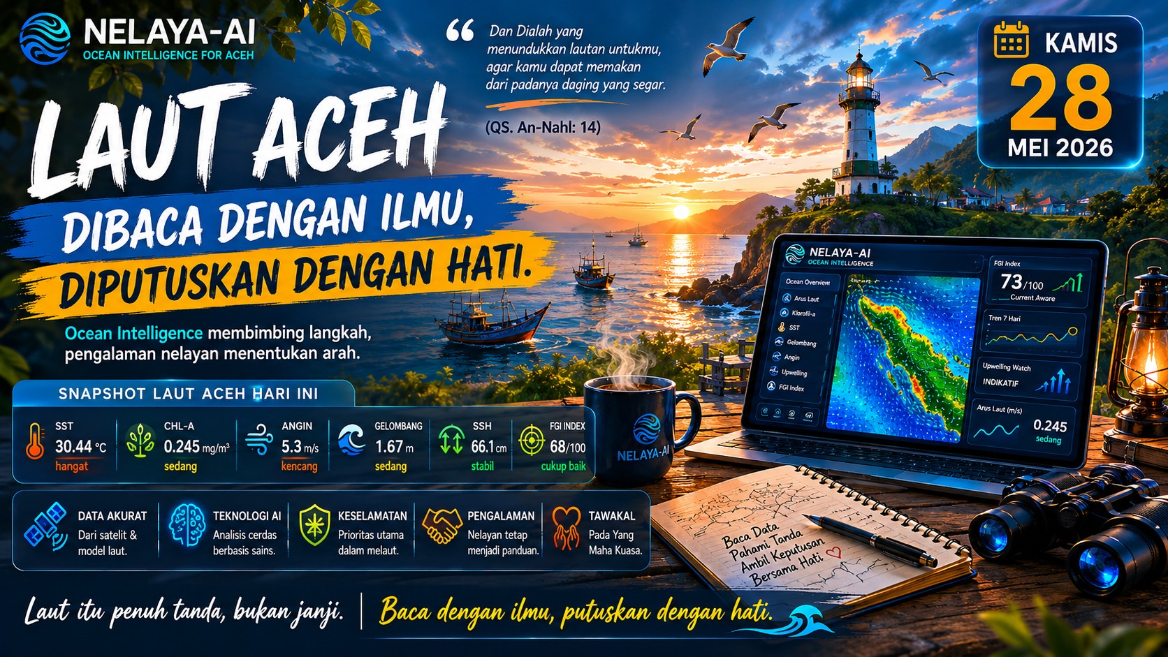 Kamis, Ocean Intelligence Mengajak Kita Membaca Laut dengan Lebih Tenang