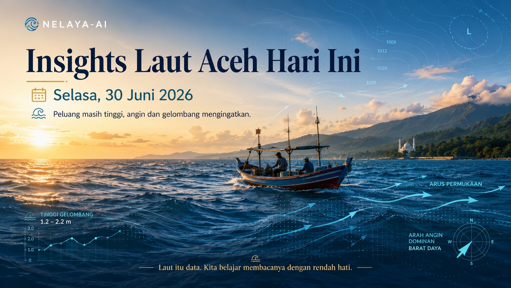 Selasa, Peluang Masih Tinggi tetapi Angin dan Gelombang Laut Aceh Mengingatkan