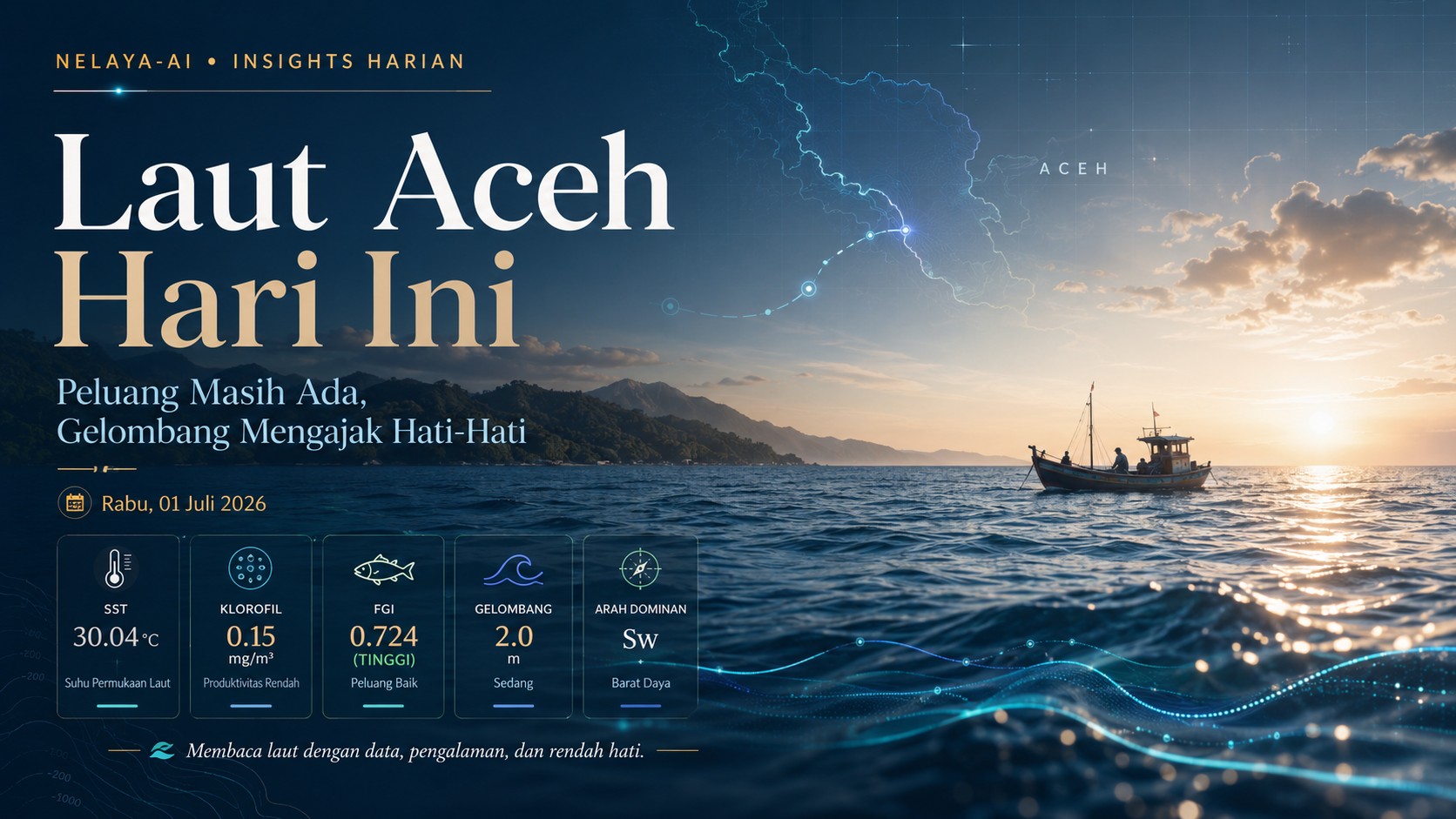 Rabu, Peluang Masih Ada tetapi Gelombang Laut Aceh Mengajak Hati-Hati