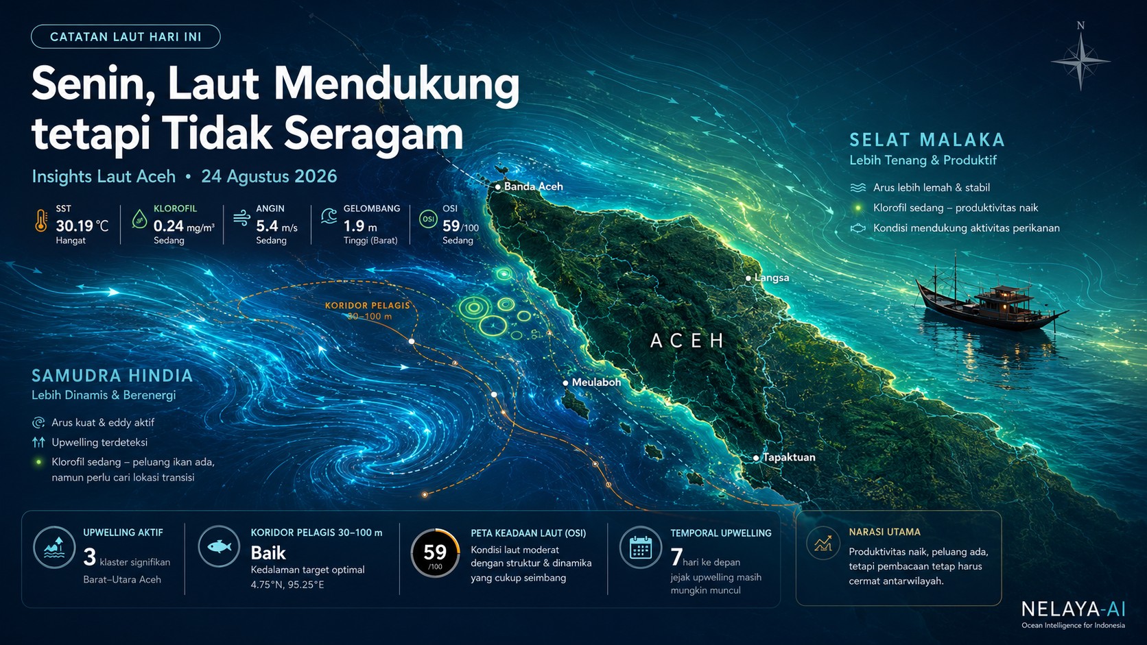 Senin, Laut Mendukung tetapi Tidak Seragam