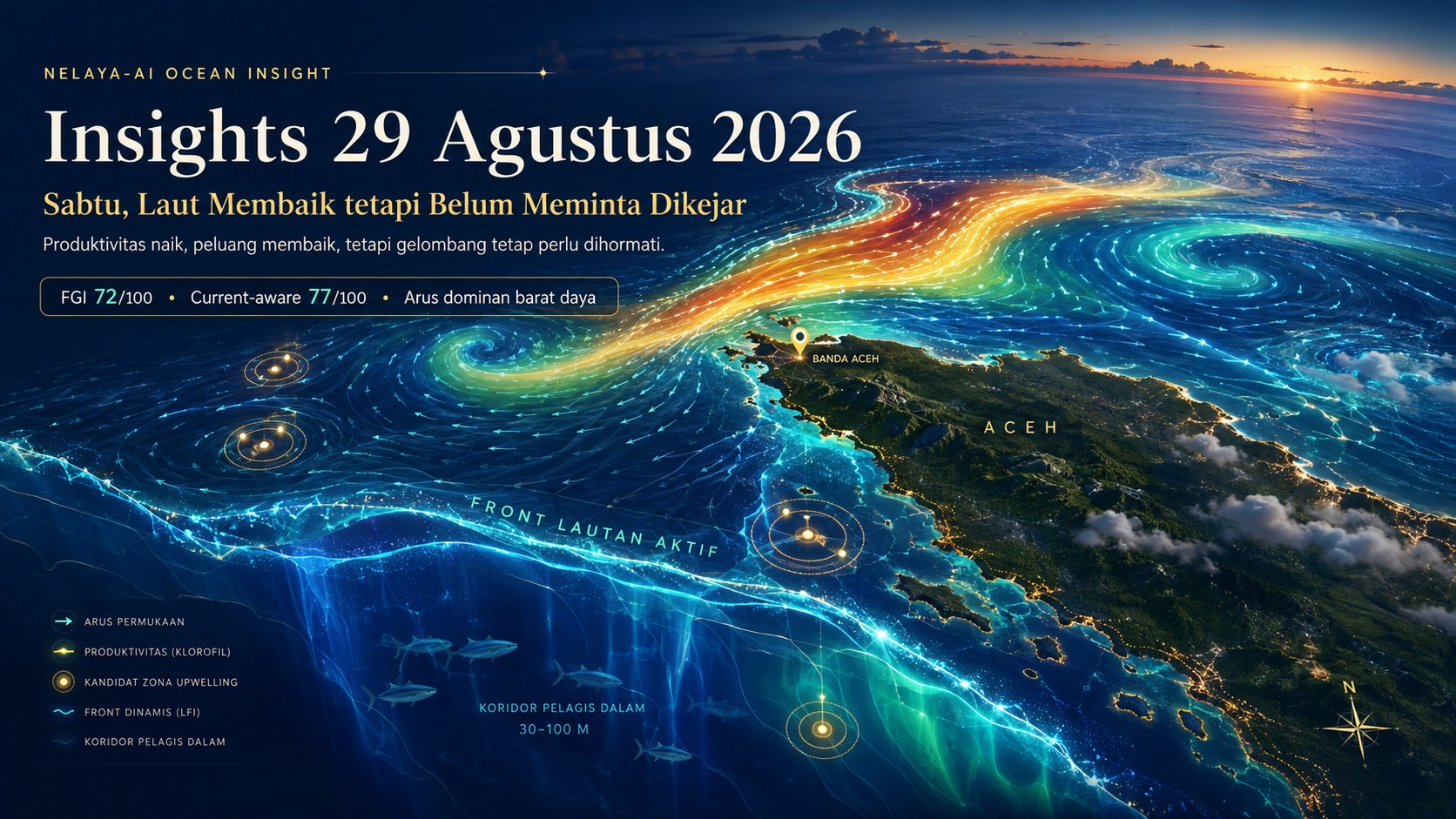 Sabtu, Laut Membaik tetapi Belum Meminta Dikejar